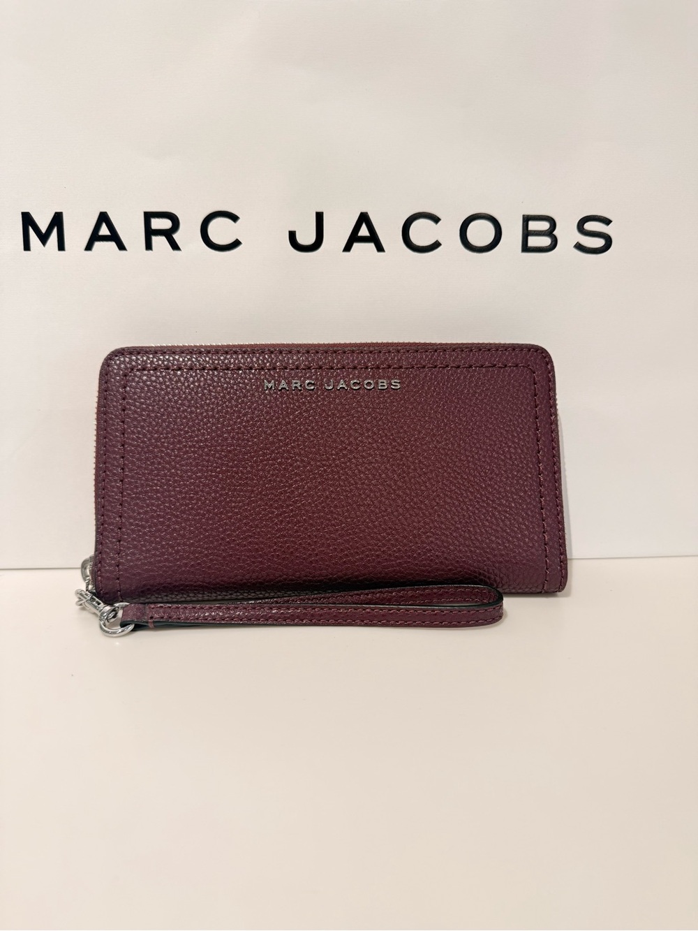 NWT Marc Jacobs large continental wristlet wallet - dark plum